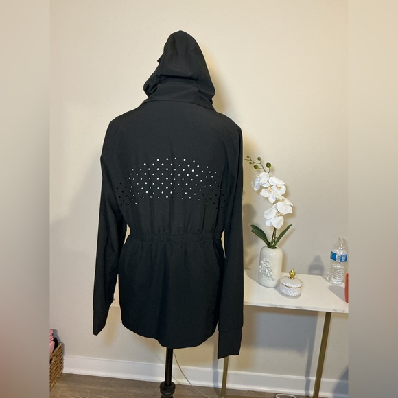 Cali sports Black Hooded Women's Jacket - Picture 2 of 6